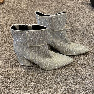 a new day Sparkling Silver Ankle Booties